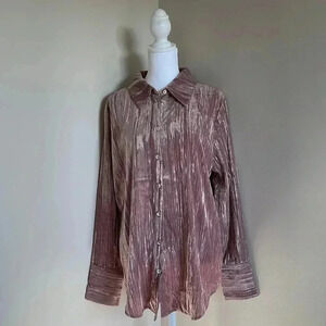 Marc New York Andrew Marc Mauve Velvet Button Down Shirt​​